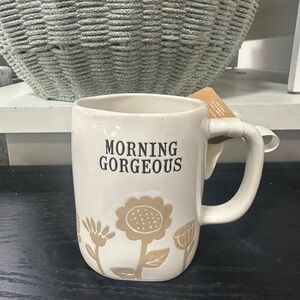 Rae Dunn Morning Gorgeous Mug - Cream and Tan